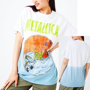 Metallica Fire And Ice Yin Yang Skulls rock Official Unisex T-Shirt M/L as L NWT
